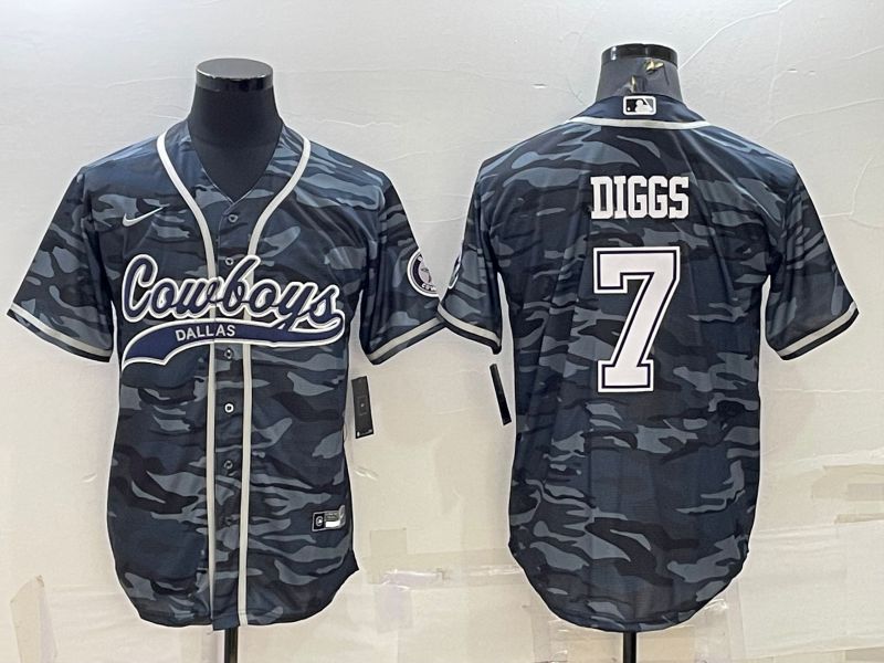 Men Dallas Cowboys #7 Diggs Camo 2022 Nike Co branded NFL Jerseys